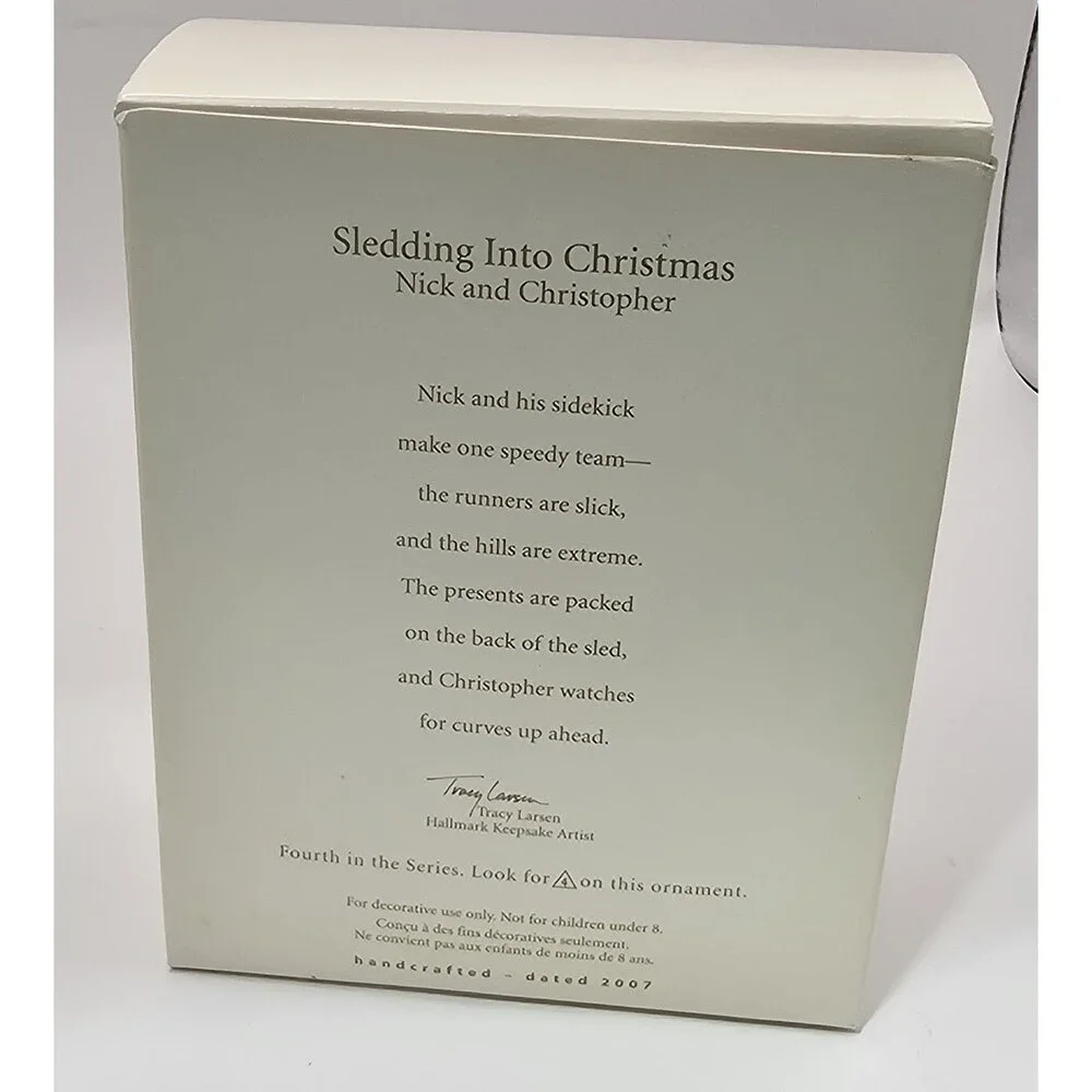 Hallmark Keepsake Sledding Into Christmas Ornament 2007 QX7107